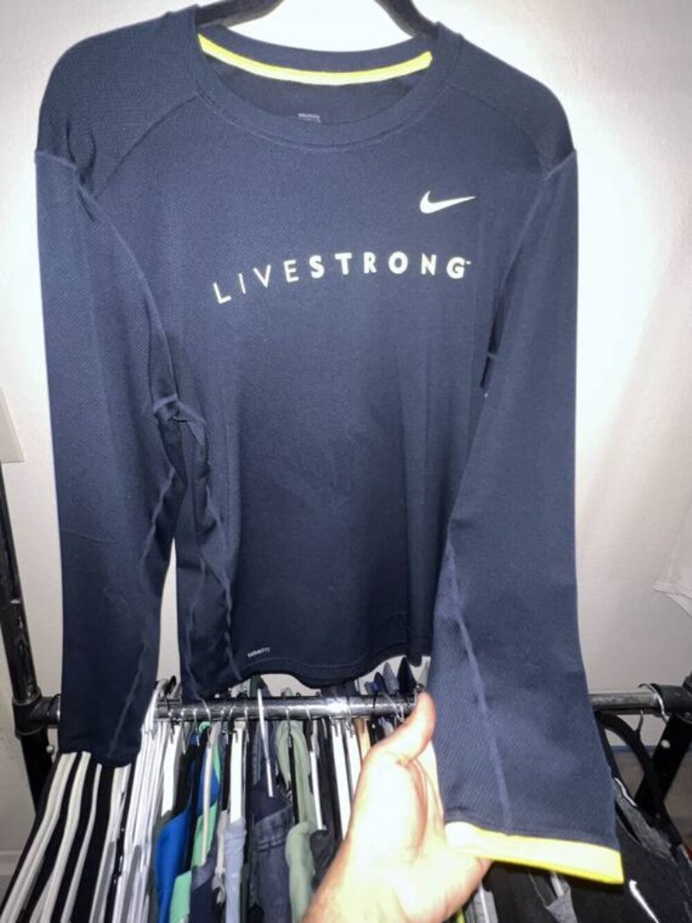 Nike LIVESTRONG Navy Long Sleeve Tee
